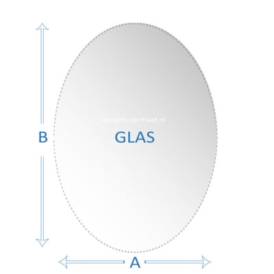 Spiegels op maat - glas ovaal