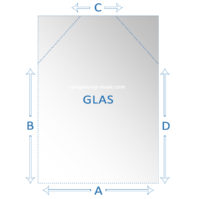 Glas - schuine hoek